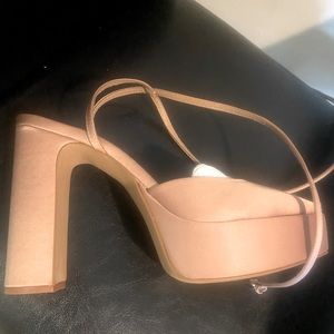 Zara tie/buckle around ankle pumps.